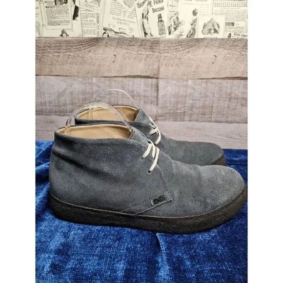 Fendi Men Leather Shoes Sneakers Calf Blue Gray EU 39 US 6.5 7 - Picture 8 of 9